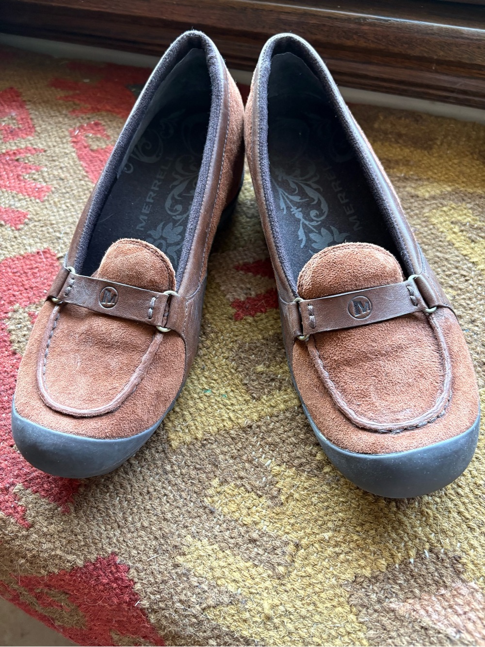 Merrell Women's Rust Suede Slip-On Loafers
